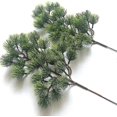 thumbnail image 1 of 2pcs Artificial Pine Branches Plastic Pine Branch Accessories For Christmas DIY Crafts Office Home Events Deco, 1 of 5