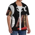 thumbnail image 2 of Xecao Books1 Men's Casual Short-sleeved Shirt, a button-up collared shirt with a pocket-Small, 2 of 5