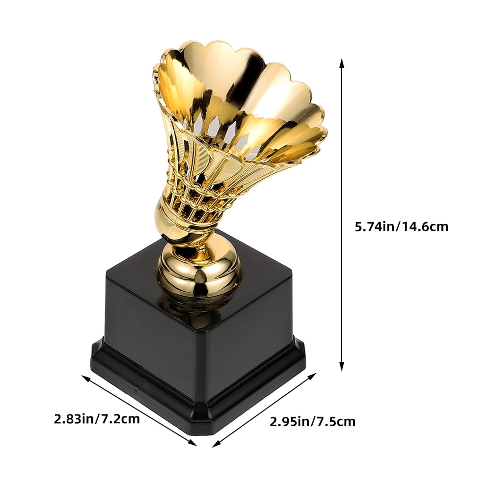 OUNONA Badminton Trophy for Awarding in Made of Plastic for Kids Competitions 2pcs