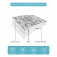 thumbnail image 5 of Quilts Twin XL Size, Blue Tan Flower Soft Comforter Bedding Set for Bed, Abstract Vintage Ethnic Tribal Boho Lightweight Quilted Bedspread with Pillow Cover(2 Pieces) for All Season, 68x98 Inch, 5 of 6
