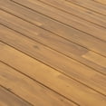 thumbnail image 5 of Christopher Knight Home 67" Farmhouse Outdoor Patio Acacia Wood Dining Table, Slat Top, Teak Finish, 5 of 13