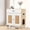 Wood, variant on Cat Litter Box Furniture with Slot Row & Ventilation - Black/Wood Hidden Cabinet with Drawer, Versatile Entryway Storage