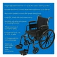 thumbnail image 4 of ProBasics Fauteuil Roulant Léger pour Adultes - Accoudoirs de Bureau à Dossier Rabattable à Hauteur Réglable avec Repose-Jambes Rehaussant - Siège 18 Pouces x 16 Pouces, 4 of 4