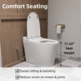 thumbnail image 4 of Los Flexi Non-Electric One-Piece Toilet, 17.3" ADA Height Elongated, Foot Kick & Button Flush, 1.0 GPF Efficient Air Pressure Assisted Flush System, 12" Rough-In, 4 of 13