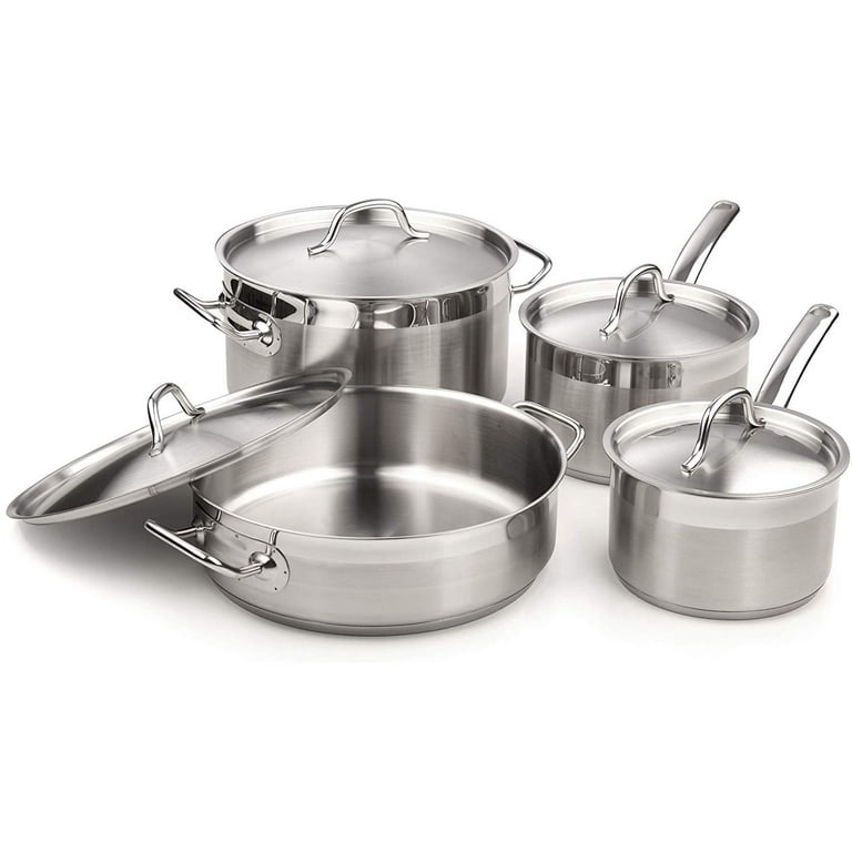 12pc Nonstick Stainless Steel Cookware Set with 6pc Pan Protectors Silver -  Figmint™ in 2023