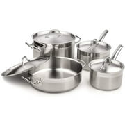 Cooks Standard Professional Cookware Set, Stainless Steel Pots Kitchen Set Includes Saucepans, Sauté Pan, Dutch Oven with Lids - Induction Compatible, 8-Piece
