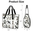 thumbnail image 3 of Tote Bag for Women - Schnauzer Dogs Shoulder Bag - Large Utility Work Duffle Bag with Zipper Handbag for Travel, Work, Sprots, 3 of 5