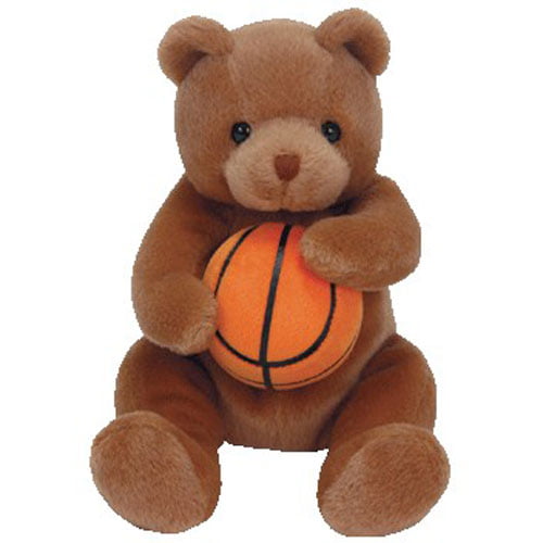 Hoops RARE Retired 2005 Ty Beanie Babie 7in Brown Bear Holding Basketball 40286 for sale online 