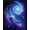 Purple, Pattern 1, variant on ODIKA 4'x6' Machine Washable Non-Slip Area Rug, Cosmic Nebula Swirl Galaxy Spiral Constellation High Traffic Rug, Purple, 166290