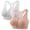 #0367-Gray, variant on Womens 3 Pack Solid Color Wire Free Front Zip Criss Cross Back Push Up Sports Bra