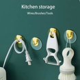 thumbnail image 1 of 4 Pieces Multi-Purpose Hook Self Clothes Handbag Adhesive Wall Hanger Clothes Handbag Key Hooks Punch-free Rack Strong Bearing Home Storage Clear, 1 of 1