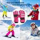 thumbnail image 4 of Guantes de esquí cálidos y resistentes al viento para niños y niñas de 7 a 12 años, color rosa intenso, talla única., 4 of 4