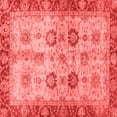 thumbnail image 1 of Ahgly Company Machine Washable Indoor Square Oriental Red Traditional Area Rugs, 6' Square, 1 of 4
