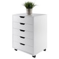 thumbnail image 3 of Scranton & Co 5-Drawer Modern Wood Mobile File Cabinet in White, 3 of 9