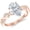 Rose, variant on Twisting Infinity Split Shank Wedding Engagement Ring For Women In 925 Sterling Silver 14K Rose Gold Plating Pear Cut White Diamond