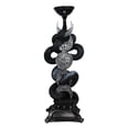 thumbnail image 6 of Wicca Triple Moon Pentagram Insignia Black Viper Snake Taper Candle Holder Decor, 6 of 12
