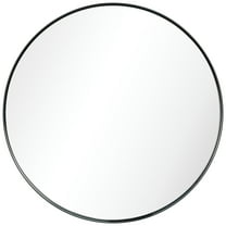 Empire Art Direct Ultra Brushed Black Stainless Steel Frame Round Wall Mirror, 30" x 30" x 2", Ready to Hang