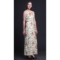 thumbnail image 5 of Bimba Floral Women Printed Crew Neck Side Slits Halter Dress Long Evening Gown-X-Large, 5 of 6