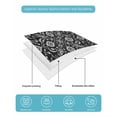 thumbnail image 5 of Quilts Twin-XL Size Bedding Set, Black Paisley Boho Lightweight Quilted Comforter, Abstract Art Floral Aesthetic Soft Reversible Bedspread Coverlet with Pillow Covers for All Season, 68" x 98", 5 of 7