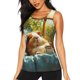 thumbnail image 1 of Balery Lazy Home Style Guinea Pig Camiseta sin mangas estampada ligera para mujer, tops de entrenamiento sin mangas, camisetas de yoga transpirables de secado rápido.-Small, 1 of 7