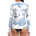 thumbnail image 2 of joogoo Womens UPF 50+ Sun Shirts Whale and Anchors Long Sleeve UV Protection Rash Guard Tops XL, 2 of 7