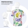 thumbnail image 3 of KLL Cute Chameleons for Men's Baseball Shirts,Short Sleeve Casual Shirts Button Down Shirt for Men Beach Summer Wedding Shirt-3X-Large, 3 of 7