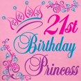thumbnail image 3 of CafePress - 21St Birthday Princess Women's Dark T Shirt - Women's Traditional Fit Dark T-Shirt, 3 of 4