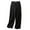 Black, variant on Patlollav 2024 Womens Fashionable Casual Solid Color Cotton and Linen Straight Leg Wide Leg Pants