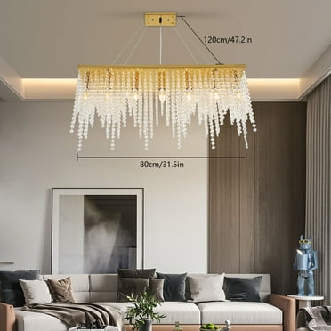 Modern Crystal Chandelier Dining Room Fixture Ceiling Light Lamp Rectangular