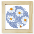 thumbnail image 1 of White Calliopsis Flower Square Picture Frame Wall Tabletop Display, 1 of 3