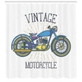 thumbnail image 3 of Motorcycle Shower Curtain, Colorful Vintage Bike with Starburst Dashed Lines and Grunge Effect Hand Drawn, Fabric Bathroom Set with Hooks, 69W X 84L Inches Extra Long, Multicolor, by Ambesonne, 3 of 3