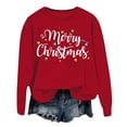 thumbnail image 1 of EHQJNJ Sweatshirts à Col Rond pour Femmes Rouge Mode d'Hiver pour Femmes Sweatshirt Festif Imprimé de Noël Col Rond Haut Sweatshirts de Noël pour Femmes 2024 Sweatshirts Graphiques pour Femmes, 1 of 3