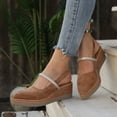 thumbnail image 6 of Viluyesy Womens Espadrilles Sandals, Platform Slingback Pointed Toe Summer Casual Dressy Wedge Shoes Brown US7, 6 of 9