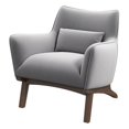 thumbnail image 1 of Fauteuil d'Appoint Confortable en Velours Gris Style Mobilier Moderne Mi-Siècle Gatsby, 1 of 7