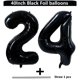 thumbnail image 2 of Globo LVMOQIQIU, lámina negra, número 24, 40 pulgadas, decoración de fiesta, 2 of 7