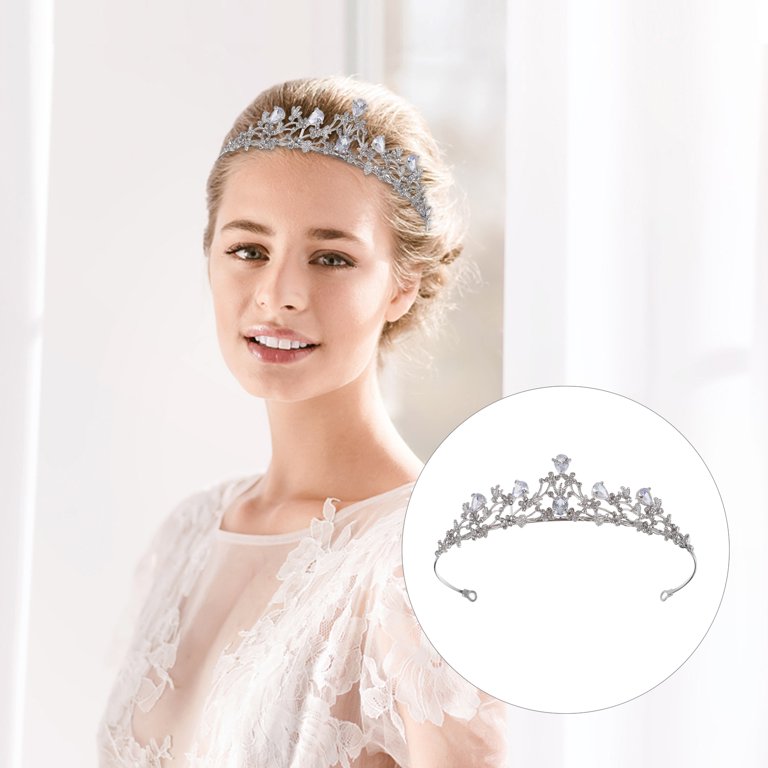 HEMOTON Silver Alloy Wedding Tiara Crown for Women  display picture 1
