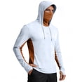 thumbnail image 3 of Inglocry Men's Sun Protection Hoodie with Mask UPF 50+ UV Quick Dry Long Sleeve Shirt Men Rash Guard Performance Fishing Hiking Shirt 2026 Ginger S, 3 of 5