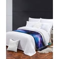 thumbnail image 3 of Xipuska Blue Purple Stars Bed Runners for Twin Size Bed, Decorative Bed Throws for Foot of Bed, Abstract Simple Sky Art Bed Runner Sofa Throw Bedding Scarf Protector Slipcover for Bedroom/Hotel, 3 of 6