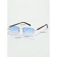 thumbnail image 4 of Men Square Rimless Fashion Glasses, 4 of 4