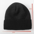 thumbnail image 2 of cfhntfmh Winter Hats for Men Women Warm Cuffed Fleece Lined No Brim Beanie Hats Comfy Color Block Knitted Cap, 2 of 2