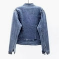 thumbnail image 5 of Viikei Womens Denim Jackets Plus Size Denim Jackets for Women Clearance Short Casual Solid Pockets Long Sleeve Jacket Coat, 5 of 6