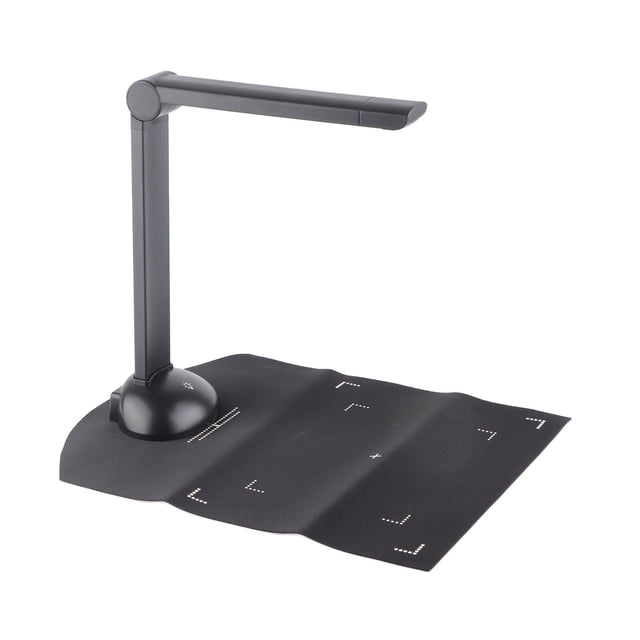 Book Document Scanner, Real Time 5MP 2592x1944 Document Camera Scanner Built in LED Light Foldable with USB Flash Drive for Notes for Office