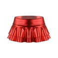 thumbnail image 4 of RUTAYY Women Irregular Skirt Sexy Short Leather Skirt A-Line Pleated Skirt Solid Color Flowy Swing Skirts, 4 of 4