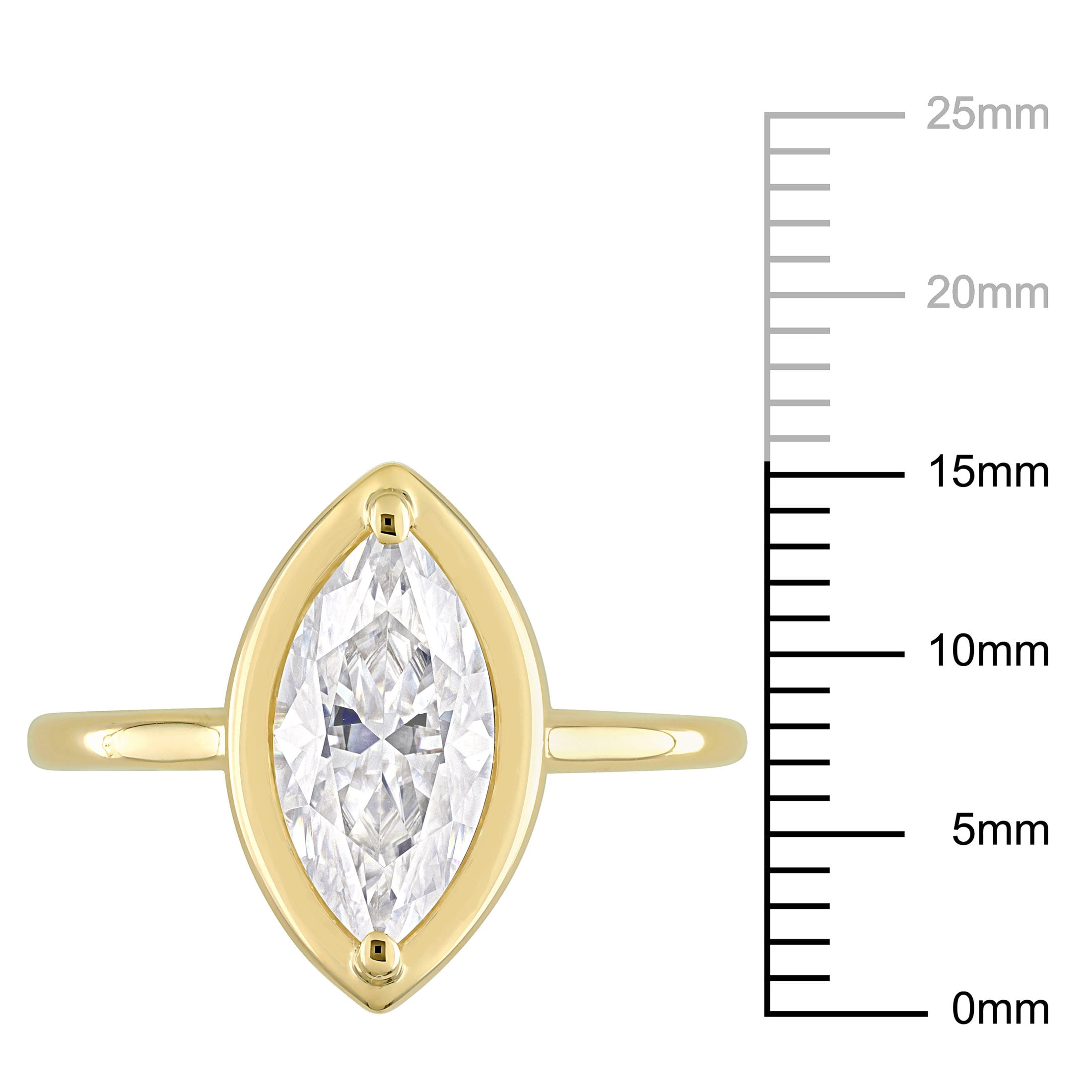 Everly Women's Created Moissanite 10k Yellow Gold Ring