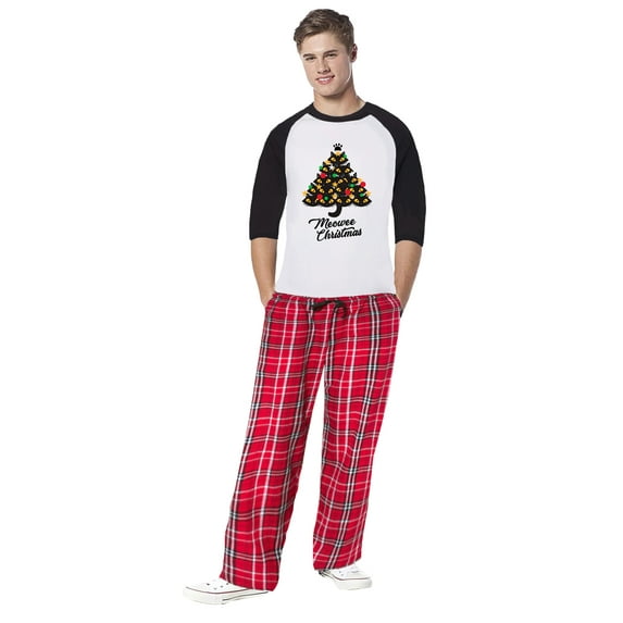 Awkward Styles Family Christmas Pajamas for Men Xmas Tree Meowee Xmas Men Sleepwear Pajamas Set Mens Pajama Sets