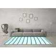 thumbnail image 3 of Ahgly Company Indoor Rectangle Solid Turquoise Blue Modern Area Rugs, 5' x 8', 3 of 4