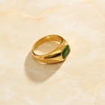 thumbnail image 2 of Stainless Steel Ring With Green Zircon Stone For Men And Women Electroplated Band Jewelry Elegant Jewel For All, 2 of 6