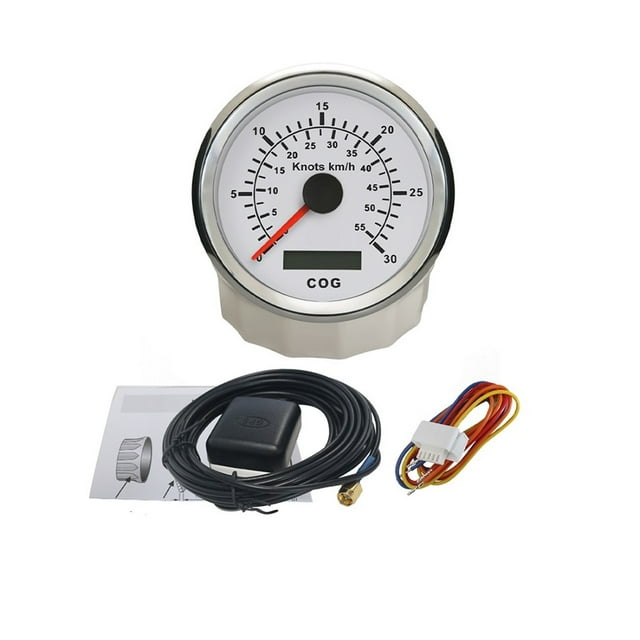 85mm GPS Speedometer 0-30knots Speed Mileometer 0-55km/h For Boat Vessel Yacht With Antenna ,High Precision