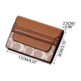 thumbnail image 2 of Estuche para tarjetas delgado con múltiples ranuras para tarjetas, compartimentos para billetes, forro con bloqueo RFID, diseño compacto para mujer, acabado en cuero negro, ideal para uso diario., 2 of 5