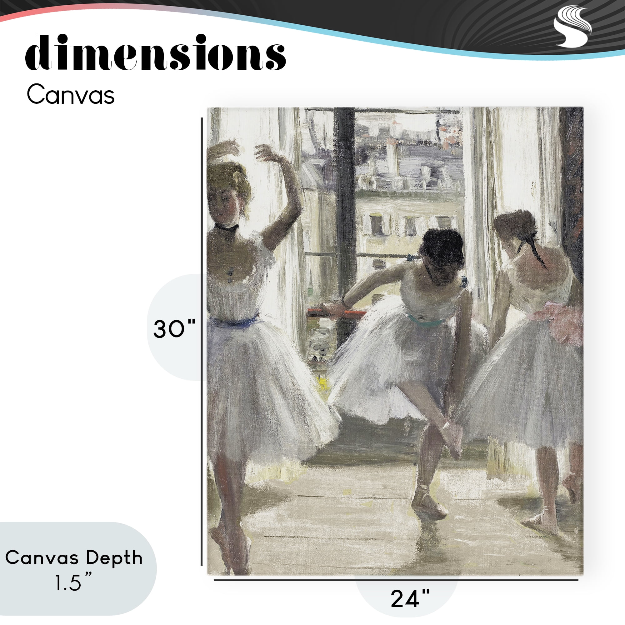 Stupell Industries Ballet Class In Practice Canvas Wall Art, design by Leah Straatsma